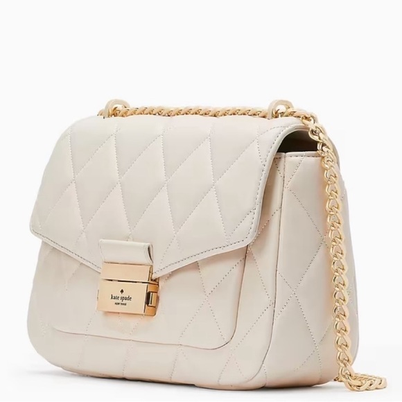 Kate Spade Carey Medium Quilted Flap Shoulder Bag Light Pink - Picture 2 of 11